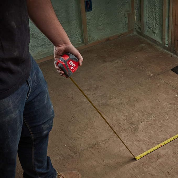 Рулетка Milwaukee Pro Compact C8-26/25, 8мх16мм, з фіксатором змотування, АБС-пластик