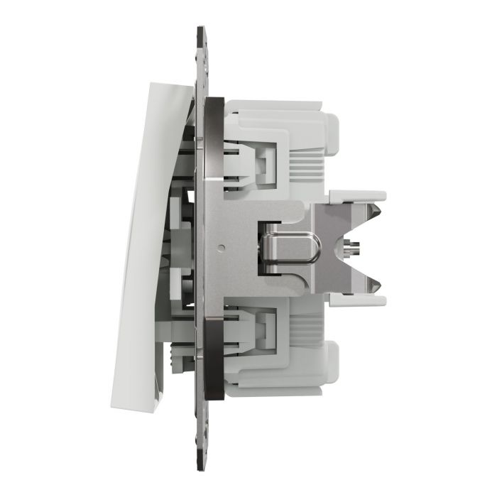 Перемикач 2-клавішний Schneider Electric, Asfora (білий, без рамки)