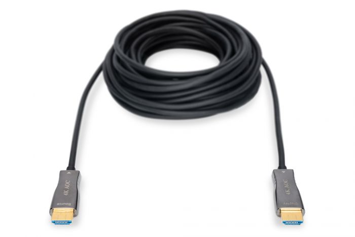 Кабель DIGITUS HDMI UHD 4K, AOC hybrid-fiber, type A M/M, 30м, чорний