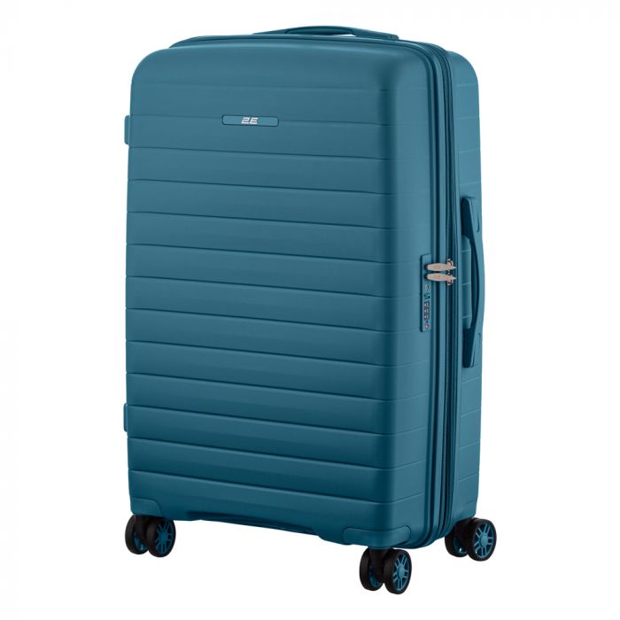 Валіза 2E, Aero, поліпропілен, середня, 63/78 л, TSA, 4 колеса, EXP, синій