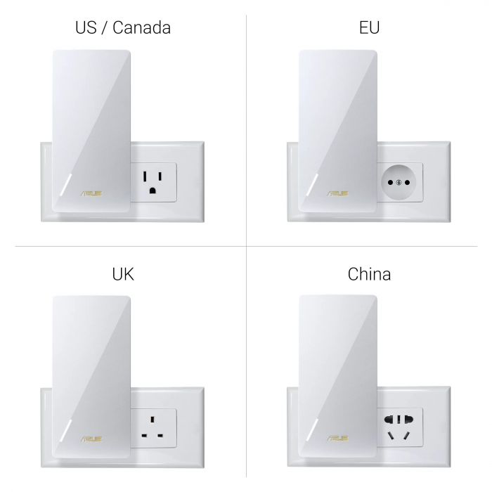 Розширювач покриття WiFi ASUS RP-BE58 AX3000 1xGE LAN, MESH