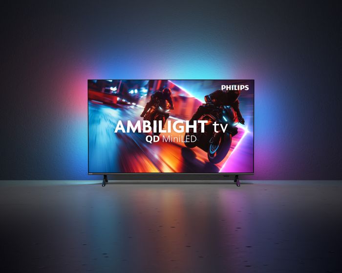 Телевізор 55" Philips MiniLED 4K 144Hz Smart Titan OS Black Ambilight