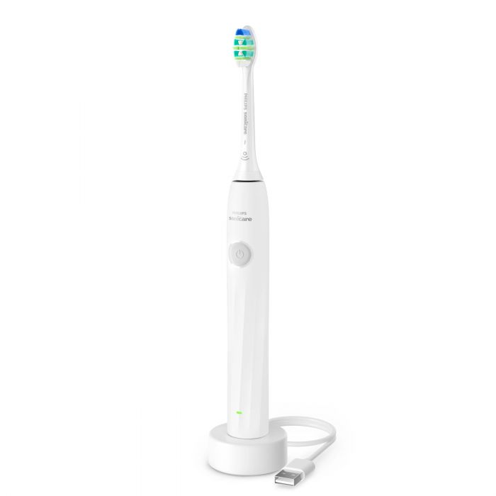 Щітка зубна електр. Philips, Sonicare 2100, насадок-1, 2 рівні інтенсивності, білий