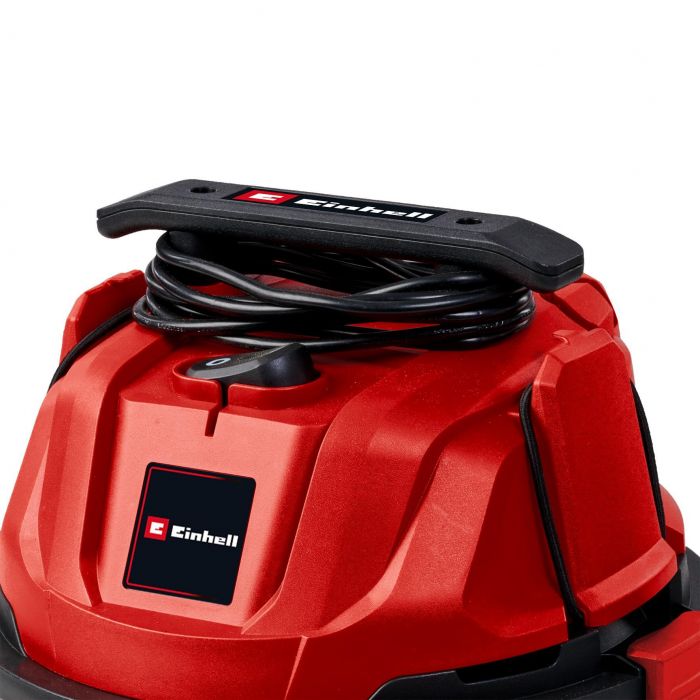 Пилосос професійний Einhell TC-VC 1820, 1250 Вт, пластик 20 л, 180 мбар, шланг 1.5 м, кабель 3 м, 3.6 кг