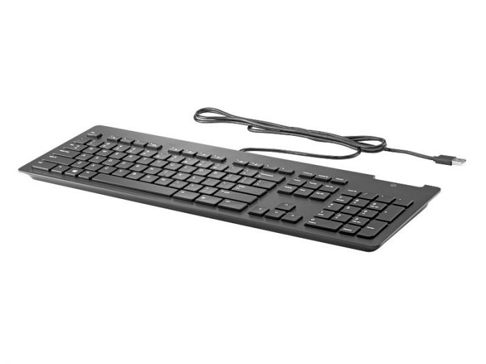 Клавіатура мембранна HP Slim v2 SmartCard, USB-A, EN/UK, чорний