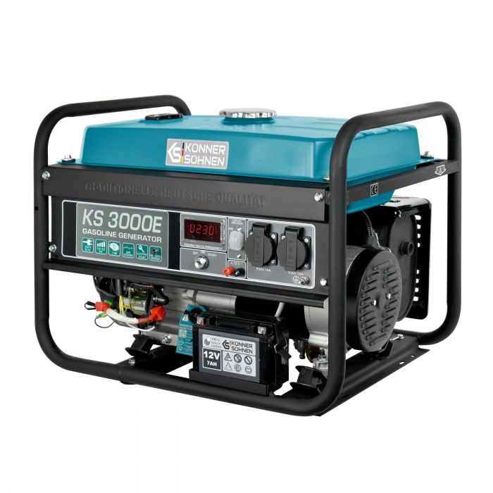 Генератор бензиновий Konner&Sohnen KS 3000E, 230В, 3.0кВт, електростартер, 46.1кг