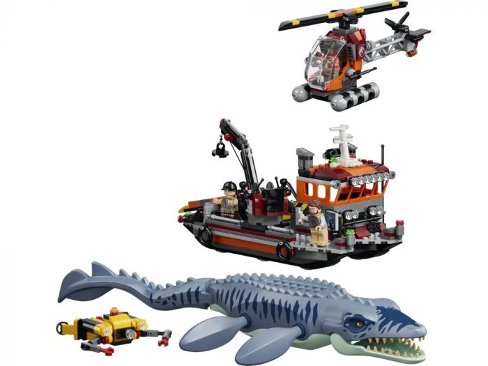 Конструктор LEGO Jurassic World Напад мозазавра на човен