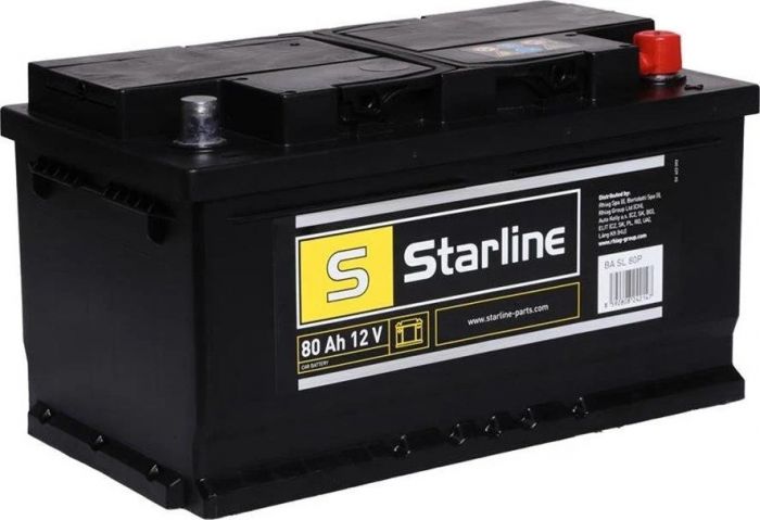 Акумулятор Starline 12В 80А·год 740А R+ (BA SL 80P)
