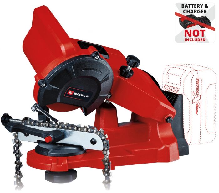 Верстат для заточування ланцюгів акумуляторний Einhell GE-CS 18 Li - Solo 18В PXC 6500 об/хв диск 108х23мм 1.68кг без АКБ і ЗП