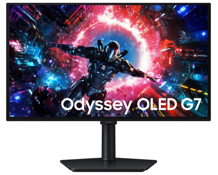 Монітор Samsung 27" Odyssey OLED G7 HDMI, DP, OLED, 3840x2160, 165Hz, 1ms, Pivot