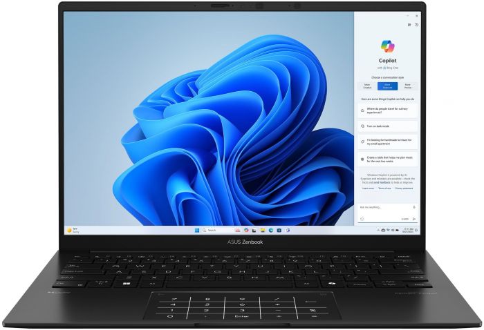 Ноутбук ASUS Zenbook 14 UM3406HA-PP025X 14" 3K OLED, AMD R7-8840H, 16GB, F1TB, UMA, Win11P, Чорний