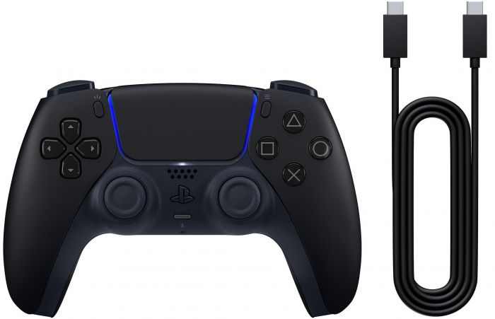 Геймпад PlayStation 5 Dualsense BT, Midnight Black (USB-C кабель)