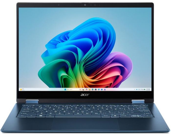 Ноутбук Acer Swift Spin 14 AI SFSP14-Q51T 14" WUXGA IPS Touch, Qualcomm X2E-78100, 16GB, F512GB, UMA, Win11, синій