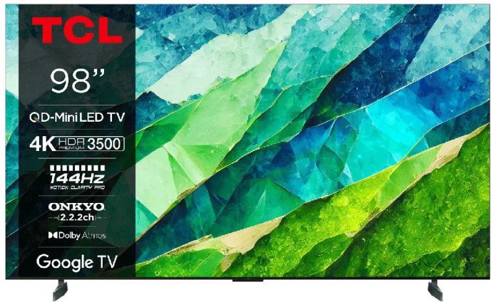 Телевізор 98" TCL MiniLED 4K 144Hz Smart Google TV Titan ONKYO sound