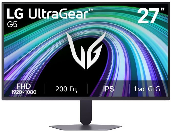 Монітор LG 27" 27G523B-B 2хHDMI, DP, Audio, IPS, 200Hz, 1ms, sRGB 99%, G-SYNC, FreeSync, HDR10