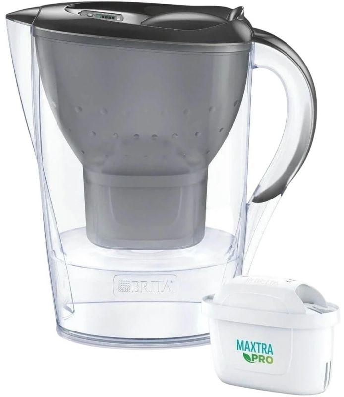 Фільтр-глечик Brita Marella XL Memo MXPro 3.5л (2л очищеної води) з фільтр-картриджем, сірий