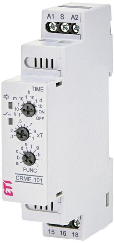 Багатофункціональне реле часу ETI, CRME-101 (12-240V AC/DC, 1x16A, AC1)