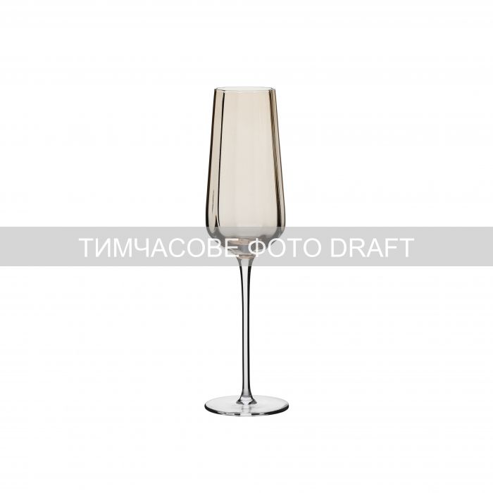 Набір келихів для шампанського Ardesto Black Mars Altair 300мл, 2шт, скло, золотистий Набір келихів для шампанського Ardesto Black Mars Altair 300мл, 2шт, скло, золотистий