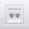 Розетка подвійна комп'ютерна rj45 Schneider Electric, Asfora (білий)