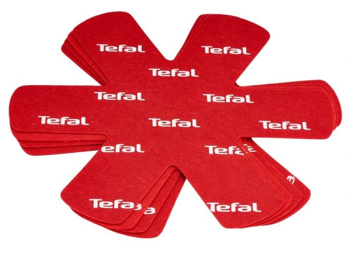 Набір захисних вкладишів для посуду Tefal Ingenio, 4шт, фетр, червоний