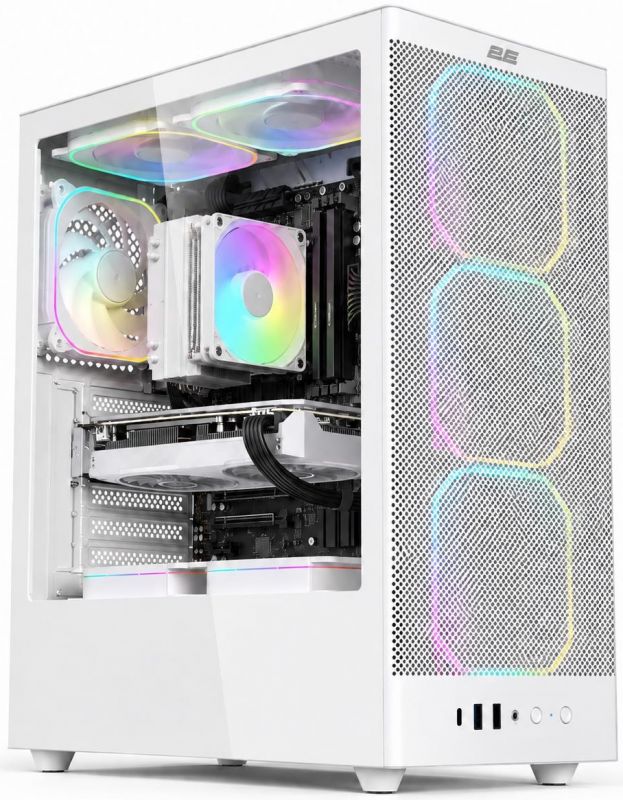 Комп’ютер персональний 2E Rational AMD R5-7500F, 16Gb, F512GB, NVD5060-8, A620, 2E-V8210W, 600W, Win11PE, білий