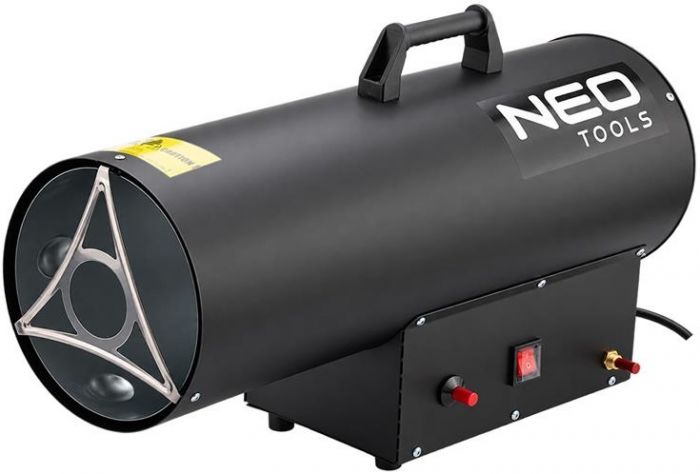 Теплова гармата газова Neo Tools, 50кВт, 300м2, 650м3/год, чорний, 7.5кг