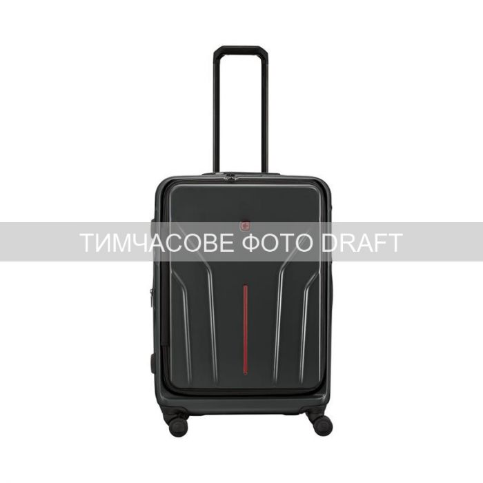 Валіза Wenger Amplix Hardside Medium, середня, полікарбонат, TSA, 4 колеса, розширення, чорний